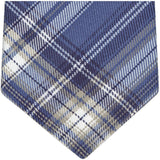 CORBATA NIÑO TARTAN AZUL Y BLANCO