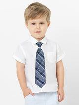 CORBATA BABY TARTAN TONOS AZULES