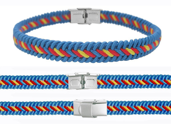 PULSERA HILO TRENZADO COLORES BANDERA ESPAÑA