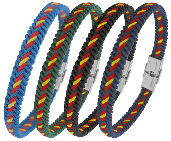 PULSERA HILO TRENZADO COLORES BANDERA ESPAÑA