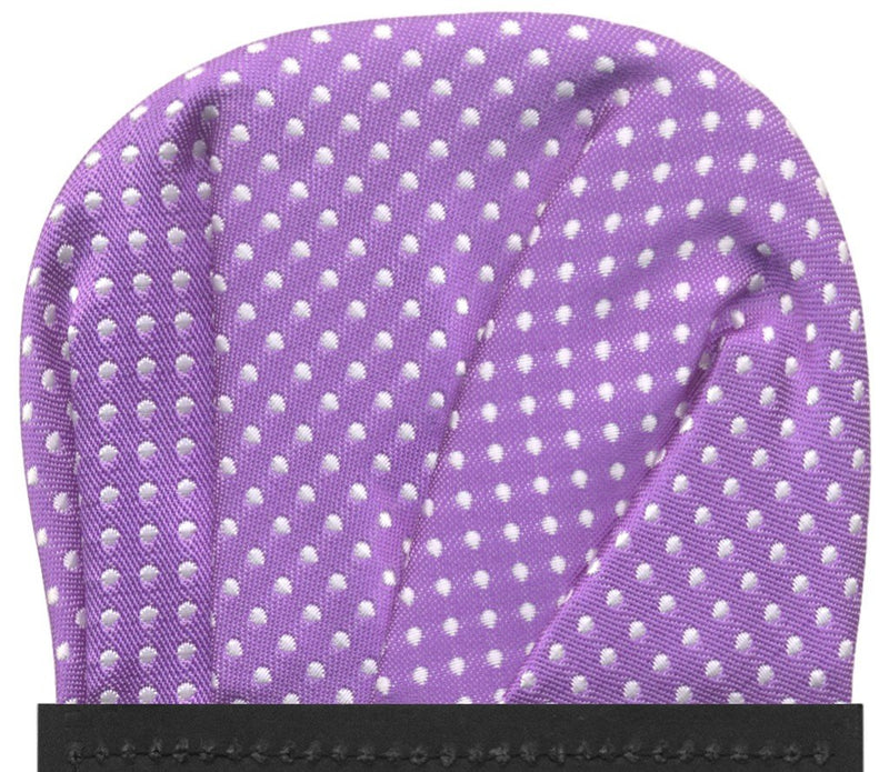 CARTON PAÑUELO DE BOLSILLO MORADO TOPOS BLANCOS