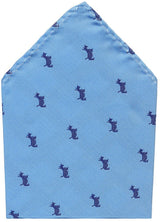 PAÑUELO DE BOLSILLO AZUL CLARO PERROS FOX TERRIER