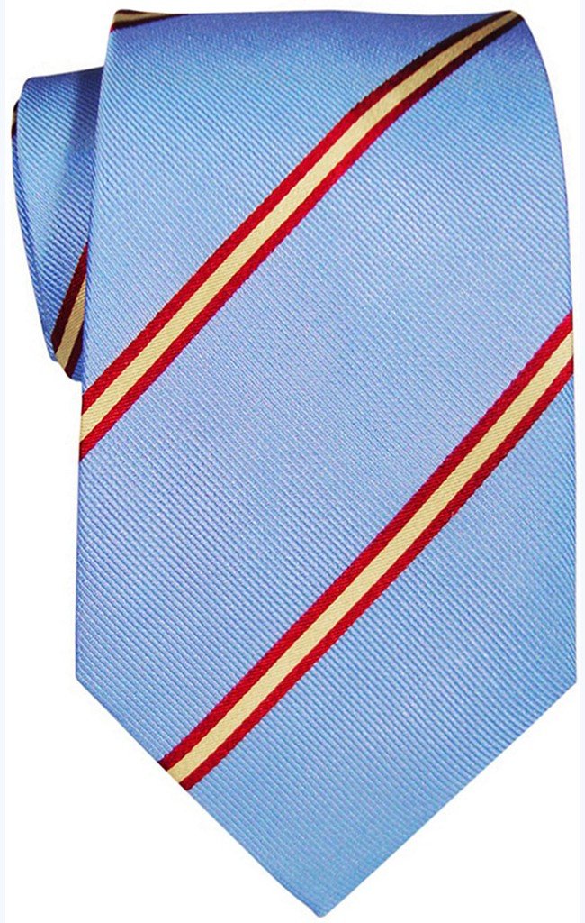 CORBATA SEDA CELESTE CON BANDERA DE ESPAÑA