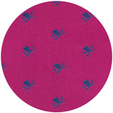 PAÑUELO DE BOLSILLO FUCSIA CALAVERAS PIRATAS AZULES