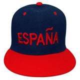 GORRA ESPAÑA MARINO VISERA PLANA ROJA