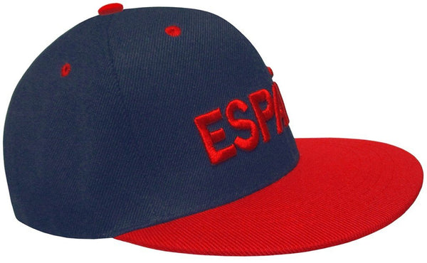 GORRA ESPAÑA MARINO VISERA PLANA ROJA