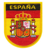 PARCHE SEMIOVALADO BORDADO BANDERA Y ESCUDO ESPAÑA