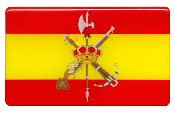 PEGATINA RECTANGULAR BANDERA ESPAÑA LA LEGION