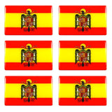 PEGATINA RECTANGULAR BANDERA ESPAÑA AGUILA SAN JUAN 26x16mm