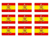 PEGATINA RECTANGULAR BANDERA ESPAÑA ESCUDO LA LEGION