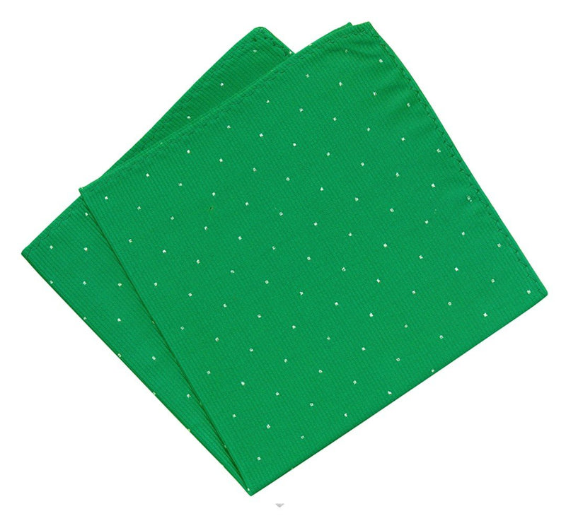 PAÑUELO DE BOLSILLO VERDE MICROTOPOS PLATA