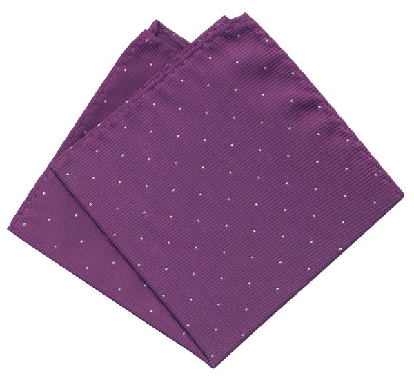 PAÑUELO DE BOLSILLO MORADO MICROTOPOS PLATA