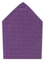 PAÑUELO DE BOLSILLO MORADO MICROTOPOS PLATA