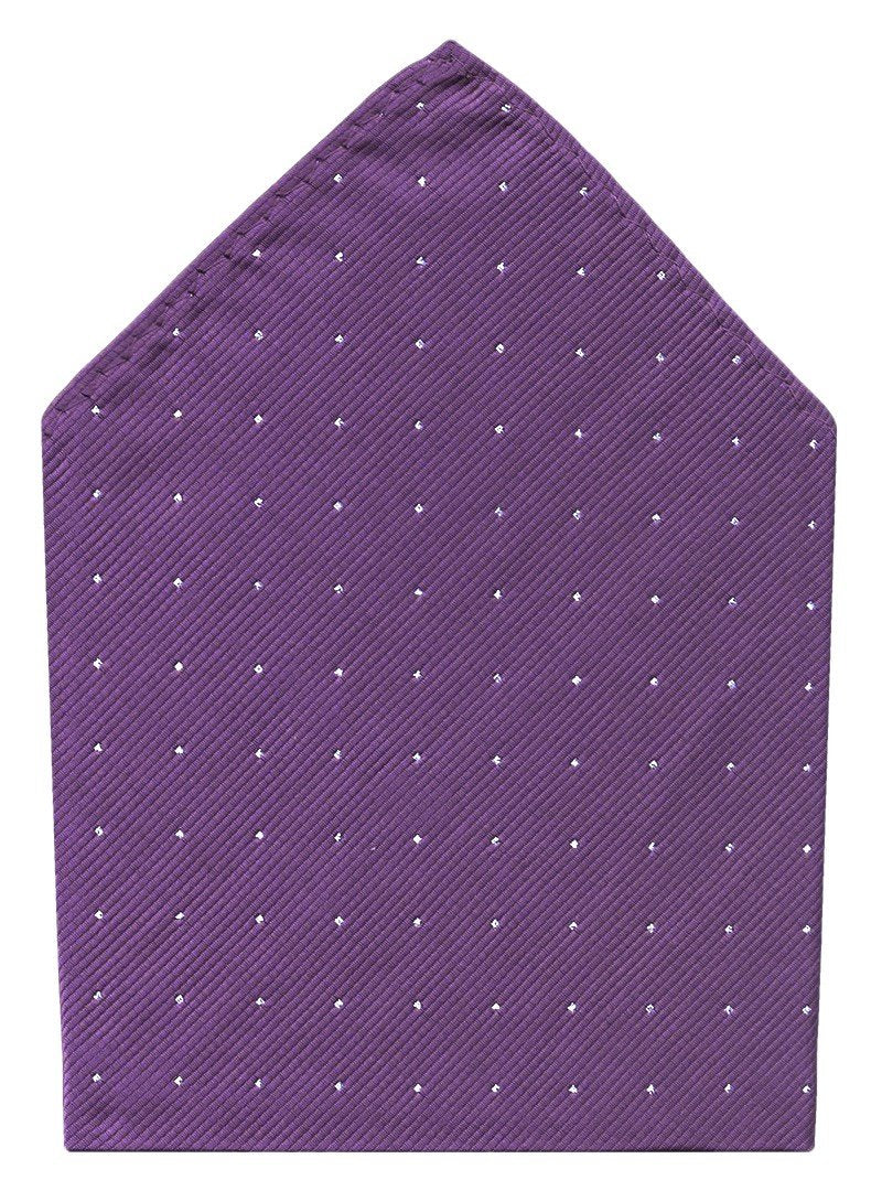 PAÑUELO DE BOLSILLO MORADO MICROTOPOS PLATA