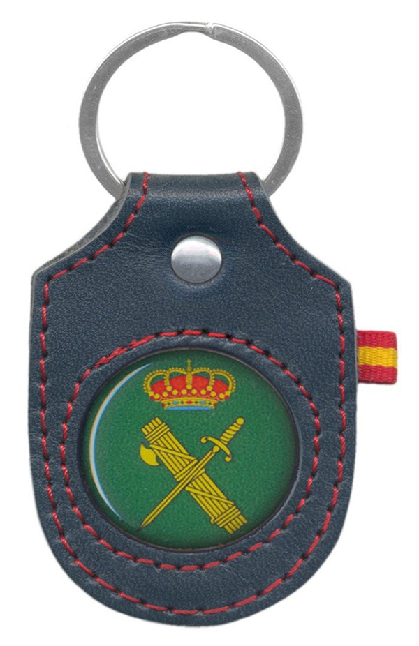 LLAVERO CUERO AZUL MARINO LOGO GUARDIA CIVIL