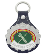 LLAVERO CUERO MARRON PLACA GUARDIA CIVIL