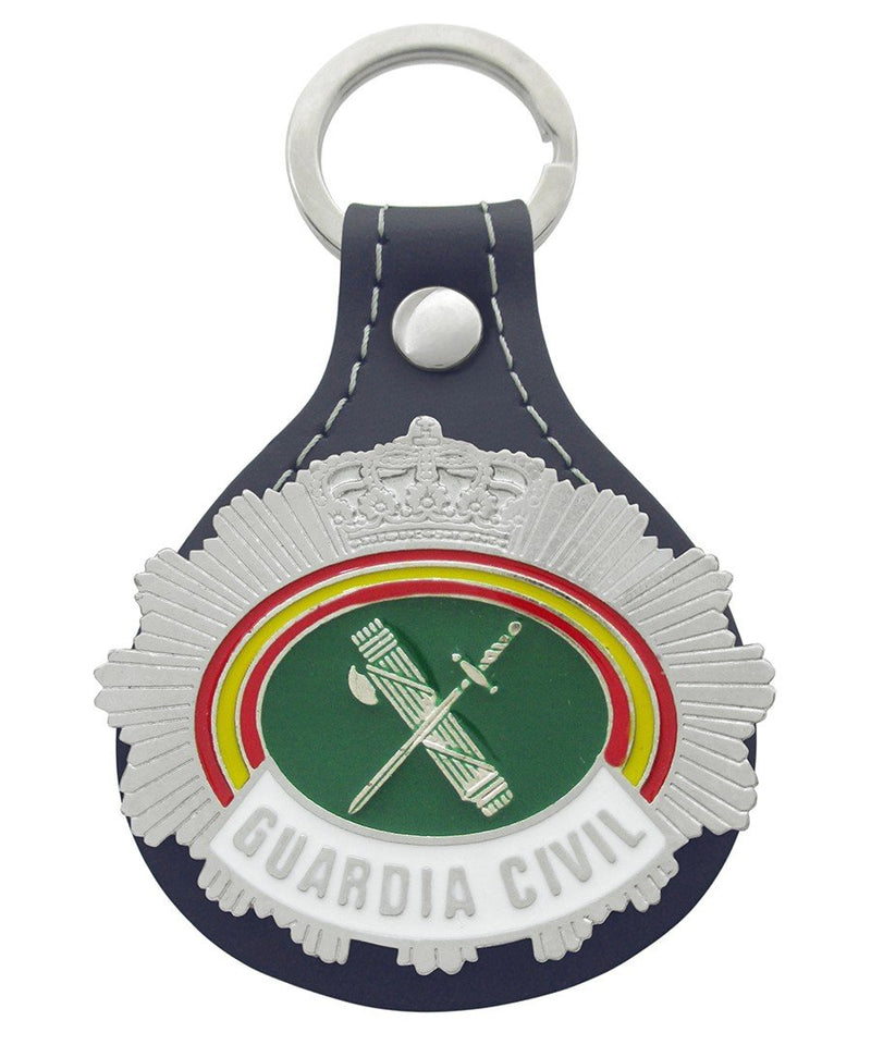 LLAVERO CUERO MARRON PLACA GUARDIA CIVIL