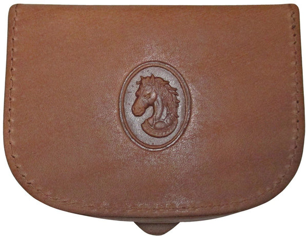 MONEDERO TACON CLASICO PIEL MARRON