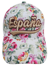 GORRA ESPAÑA BLANCA DISEÑO FLORAL