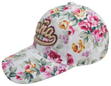 GORRA ESPAÑA BLANCA DISEÑO FLORAL