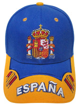 GORRA ESPAÑA BORDADO ESCUDO DE ESPAÑA AZUL ROYAL