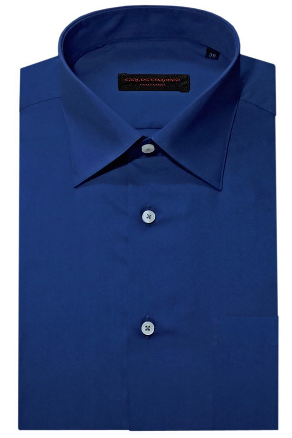 Camisa Azul Electrico Hombre Camisa Manga Larga Azul Eléctrico