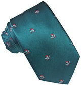 CORBATA SEDA VERDE CALAVERAS PIRATAS