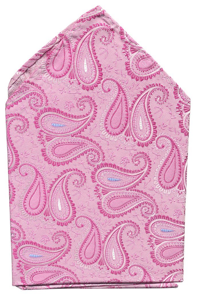 PAÑUELO DE BOLSILLO ROSA MOTIVOS PAISLEY