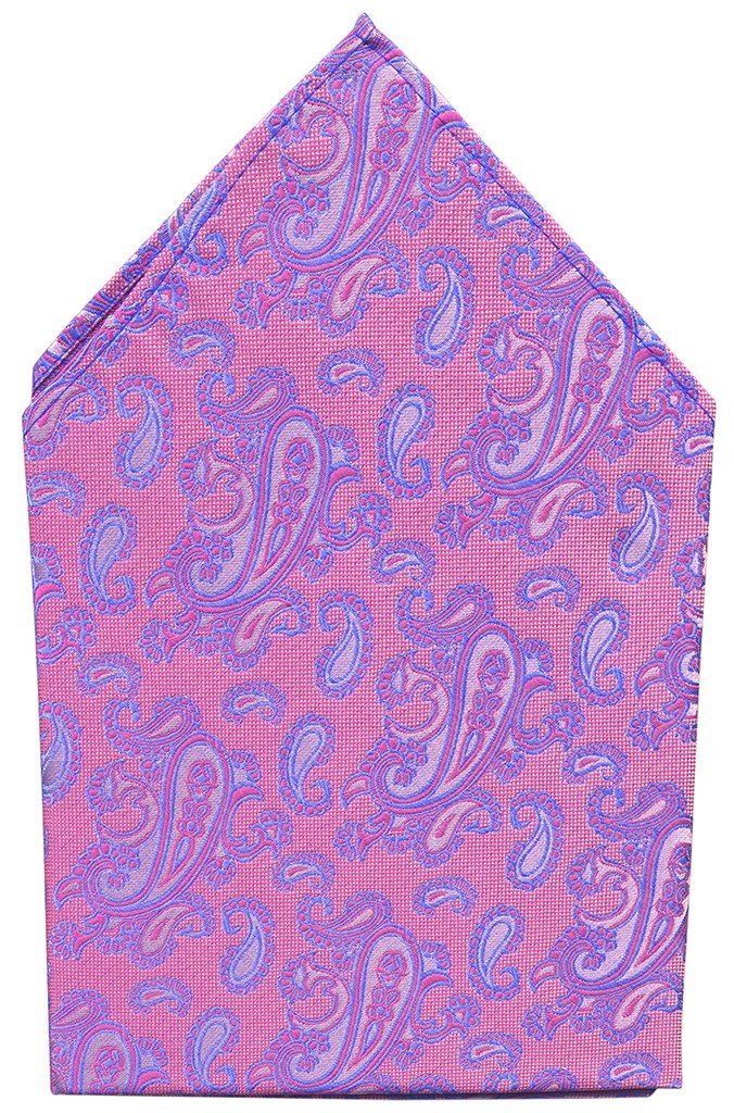 PAÑUELO DE BOLSILLO FUCSIA MOTIVOS PAISLEY