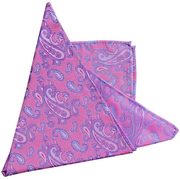 PAÑUELO DE BOLSILLO FUCSIA MOTIVOS PAISLEY