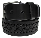 CINTURON HOMBRE PIEL SPORT TRENZA NEGRO