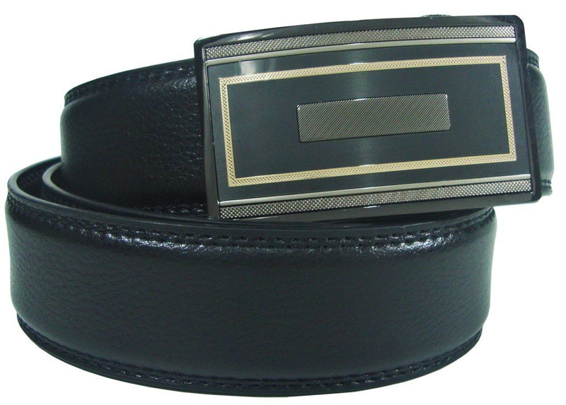 CINTURON HOMBRE PIEL AUTO-AJUSTABLE NEGRO