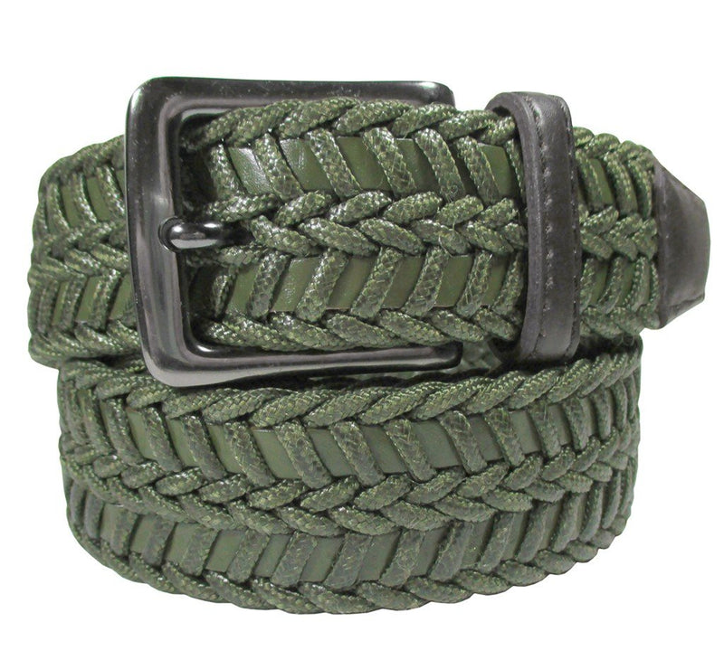 CINTURON UNISEX CORDON TRENZADO VERDE