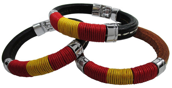 PULSERA PARA HOMBRE CUERO REGALIZ BANDERA ESPAÑA