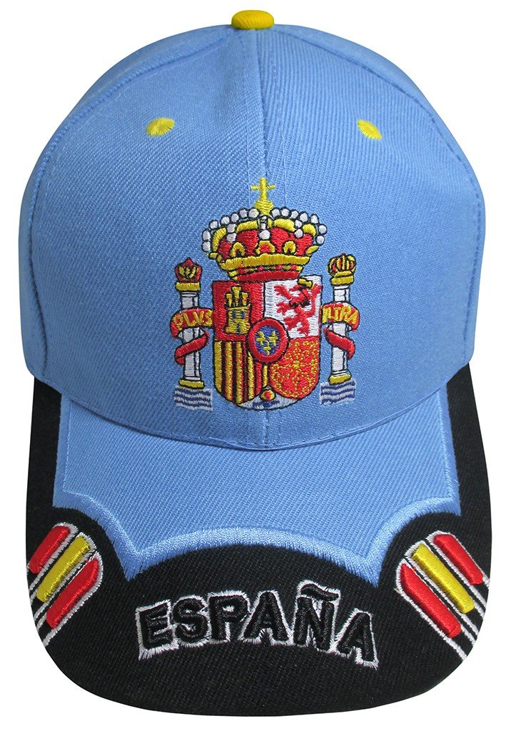 GORRA CON BORDADO ESCUDO DE ESPAÑA AZUL CELESTE