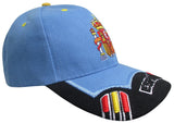 GORRA CON BORDADO ESCUDO DE ESPAÑA AZUL CELESTE