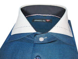 CAMISA PARA HOMBRE AZUL DOBLE CUELLO