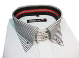 CAMISA PARA HOMBRE BLANCA CUELLO CONTRASTE