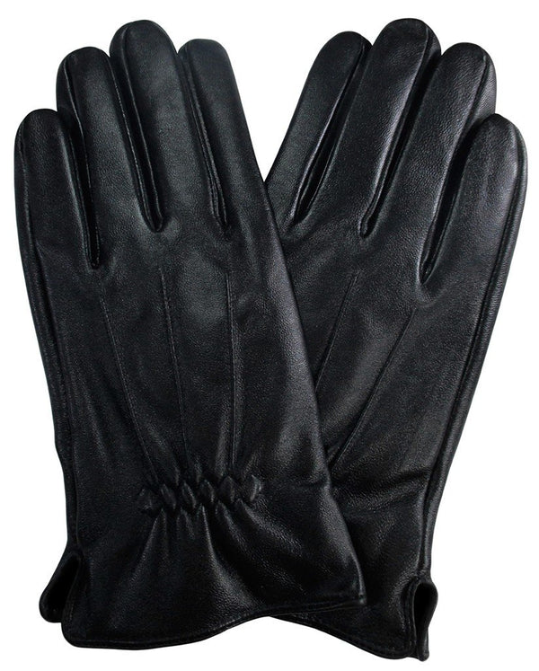 GUANTES HOMBRE TACTILES PIEL NEGROS