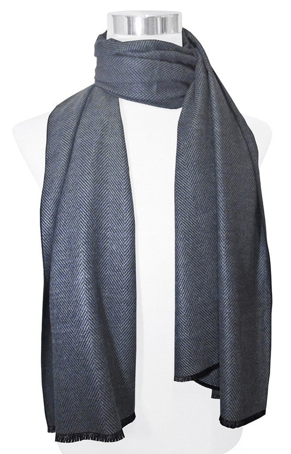 BUFANDA PASHMINA UNISEX ESPIGA GRIS