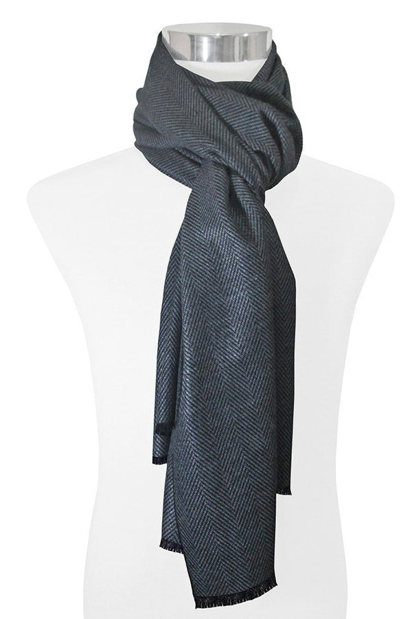 BUFANDA PASHMINA UNISEX ESPIGA GRIS