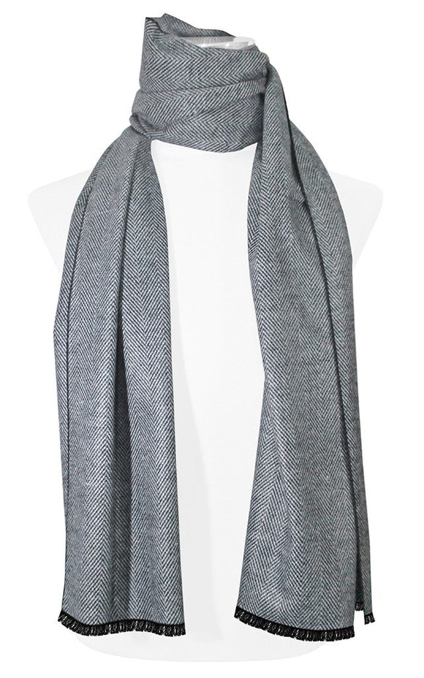 BUFANDA PASHMINA UNISEX ESPIGA GRIS PLATA