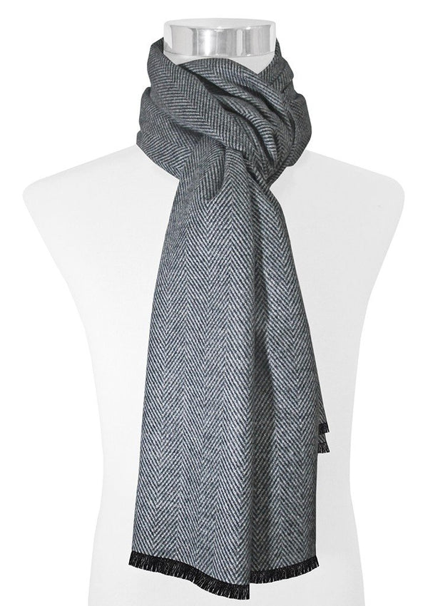 BUFANDA PASHMINA UNISEX ESPIGA GRIS PLATA