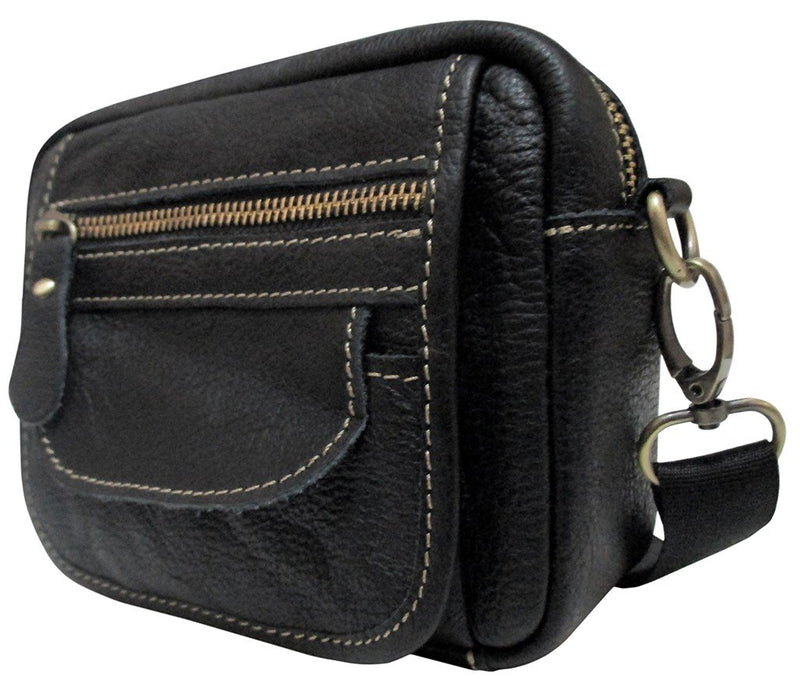 Bolso de Cuero Negro Mini | Bolso Cruzado de Cuero Negro |GRUPO JOSVIL