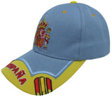 GORRA CON BORDADO ESCUDO DE ESPAÑA CELESTE