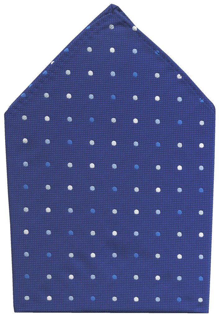 PAÑUELO DE BOLSILLO AZUL ROYAL LUNARES