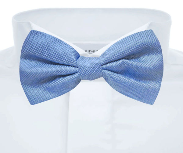 pajarita seda jacquard azul