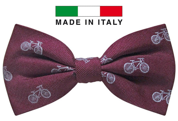 pajarita seda rojo vino bicicletas azul celeste