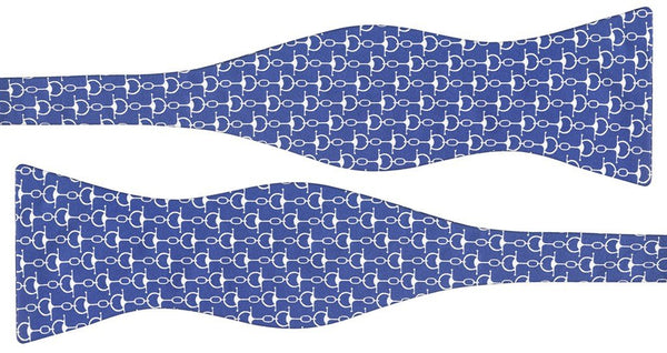 pajarita sin anudar seda azul estribos