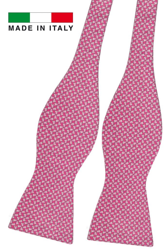 pajarita sin anudar seda rosa fucsia ardillas